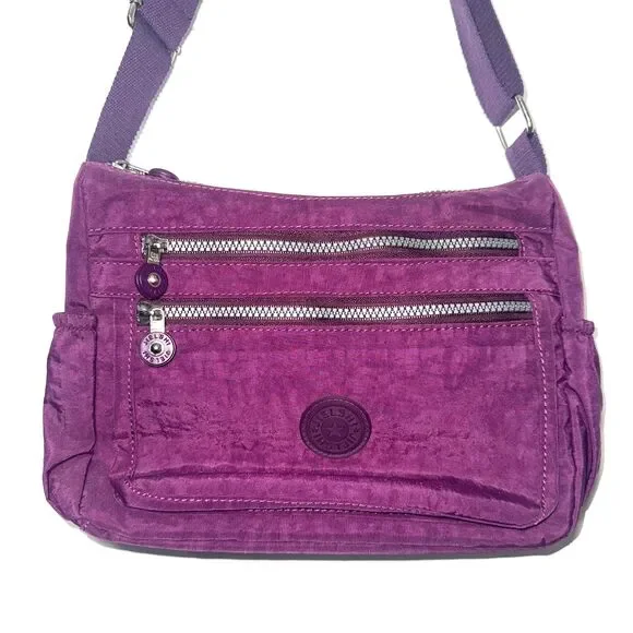 Jielshi Nylon Crossbody Bag - Purple - Picture 3 of 9